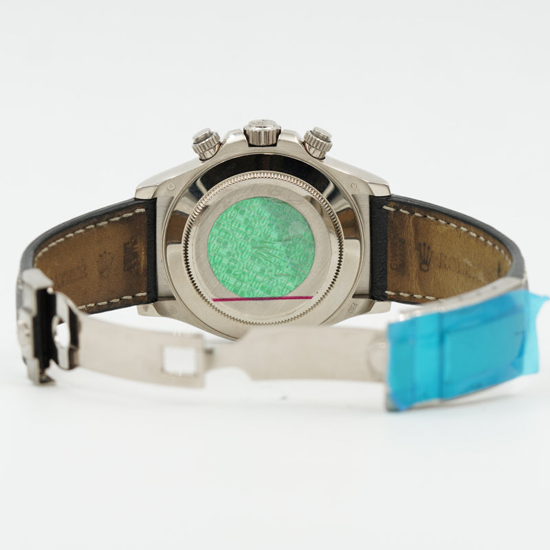 SOLD - Rolex Daytona Meteorite Dial 116519 White Gold Black Strap B&P '06