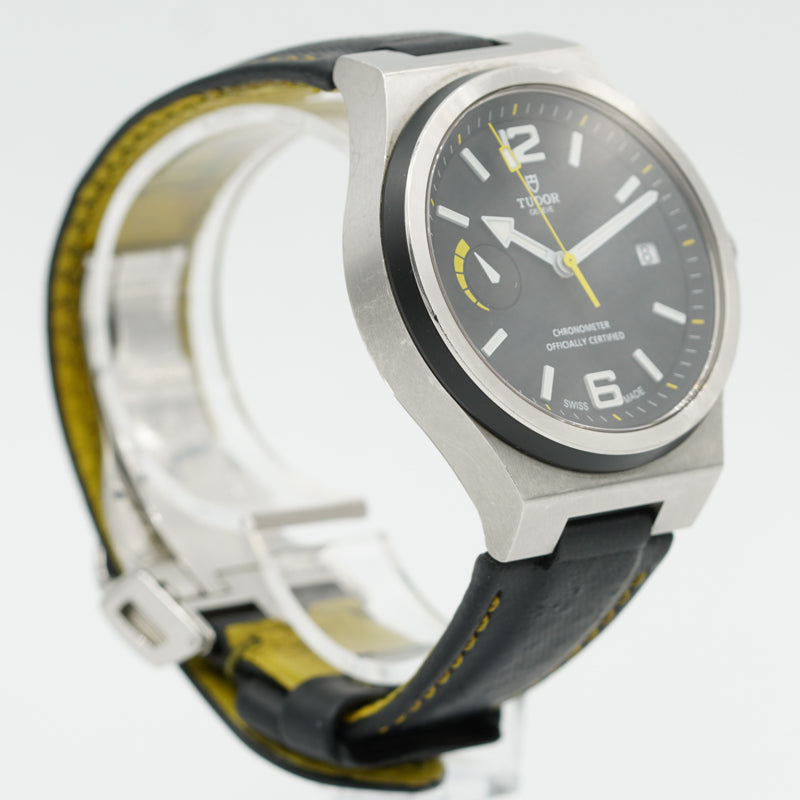 SOLD - Tudor North Flag 91210 on Strap in Stainless Steel '17 Black Dial