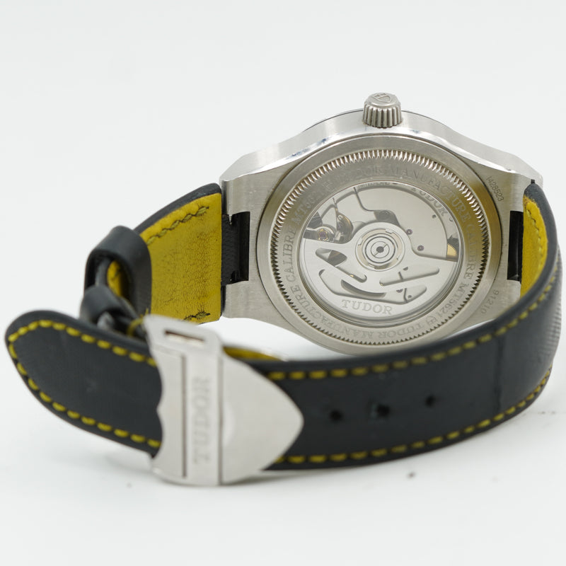 SOLD - Tudor North Flag 91210 on Strap in Stainless Steel '17 Black Dial