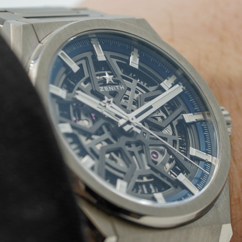 SOLD - Zenith Defy Classic 95.9000.670 41mm Titanium Skeleton Watch B&P