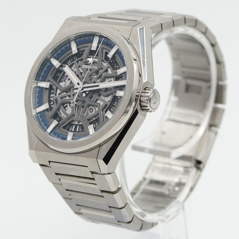SOLD - Zenith Defy Classic 95.9000.670 41mm Titanium Skeleton Watch B&P