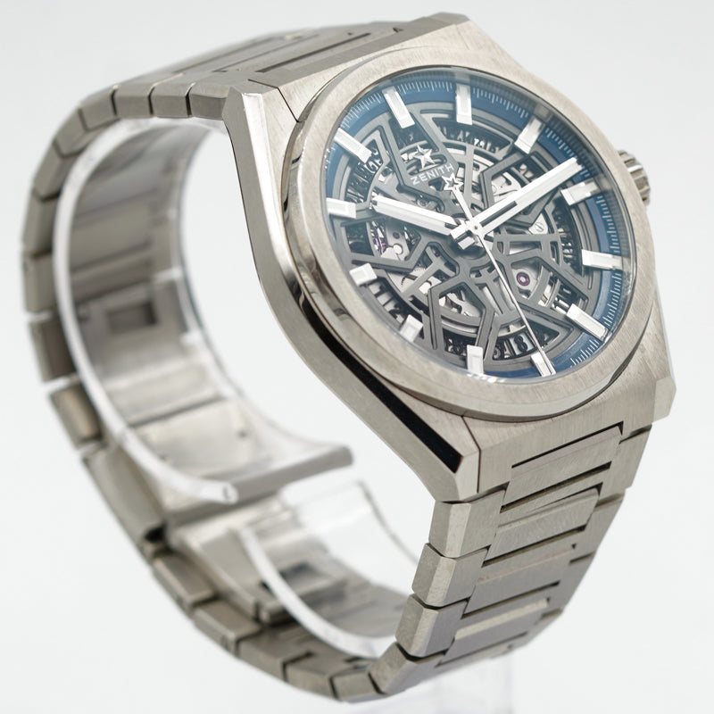 SOLD - Zenith Defy Classic 95.9000.670 41mm Titanium Skeleton Watch B&P