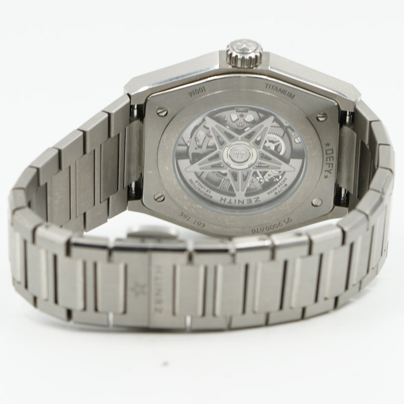 SOLD - Zenith Defy Classic 95.9000.670 41mm Titanium Skeleton Watch B&P