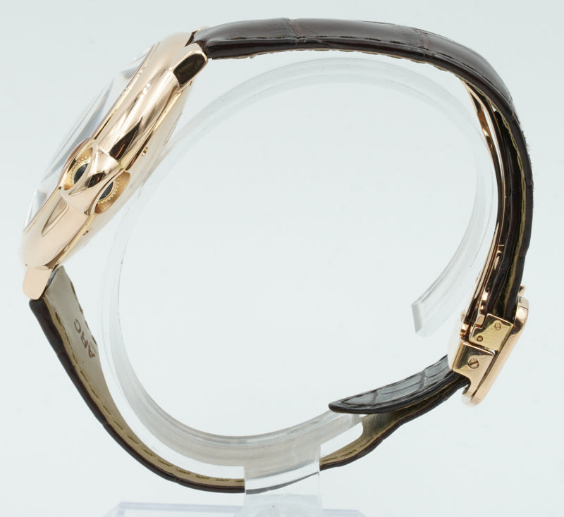 SOLD - Cartier Ballon Bleu W6920037 18k Rose Gold Brown Leather Strap 42mm