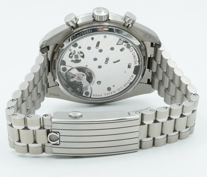 SOLD - 03-123-23 - Omega Speedmaster Chronoscope 329.30.43.51.02.002 Silver and Black 43mm B&P