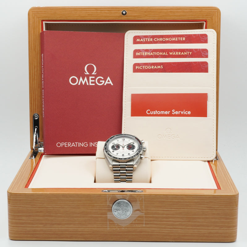 SOLD - 03-123-23 - Omega Speedmaster Chronoscope 329.30.43.51.02.002 Silver and Black 43mm B&P
