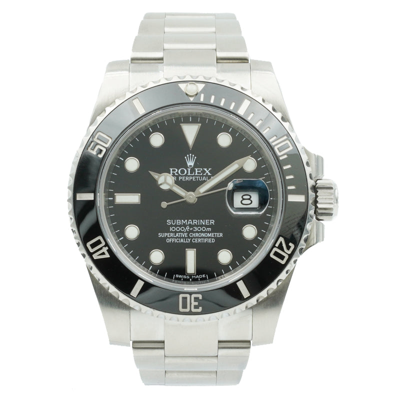 SOLD - Rolex Submariner 116610 Maxi Case Black Dial and Bezel 40mm