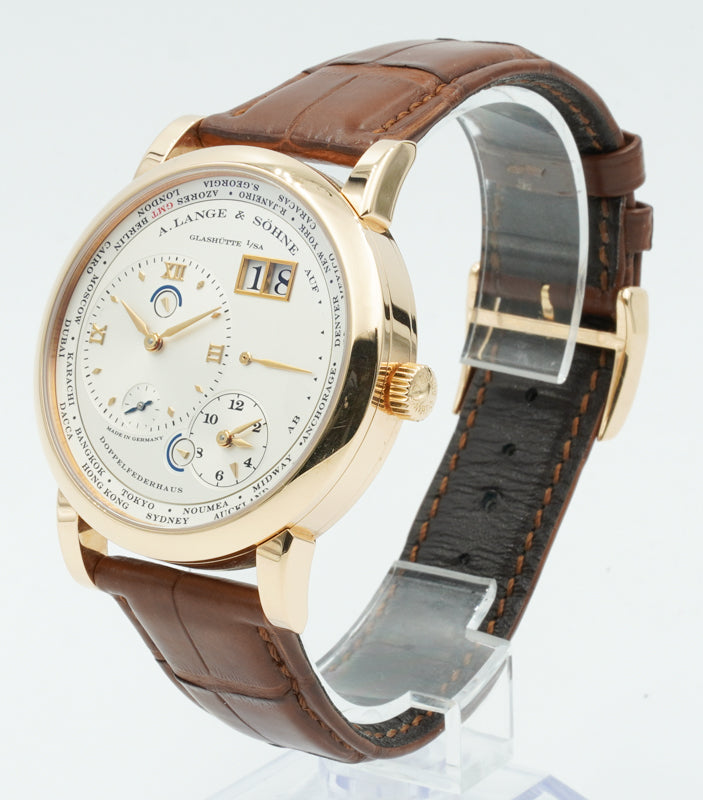 SOLD - A. Lange & Sohn Lange 1 Time Zone 116.032/LS1164D 18k Rose Gold 42mm