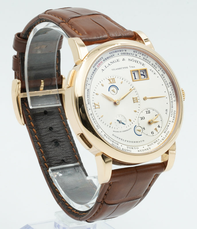SOLD - A. Lange & Sohn Lange 1 Time Zone 116.032/LS1164D 18k Rose Gold 42mm