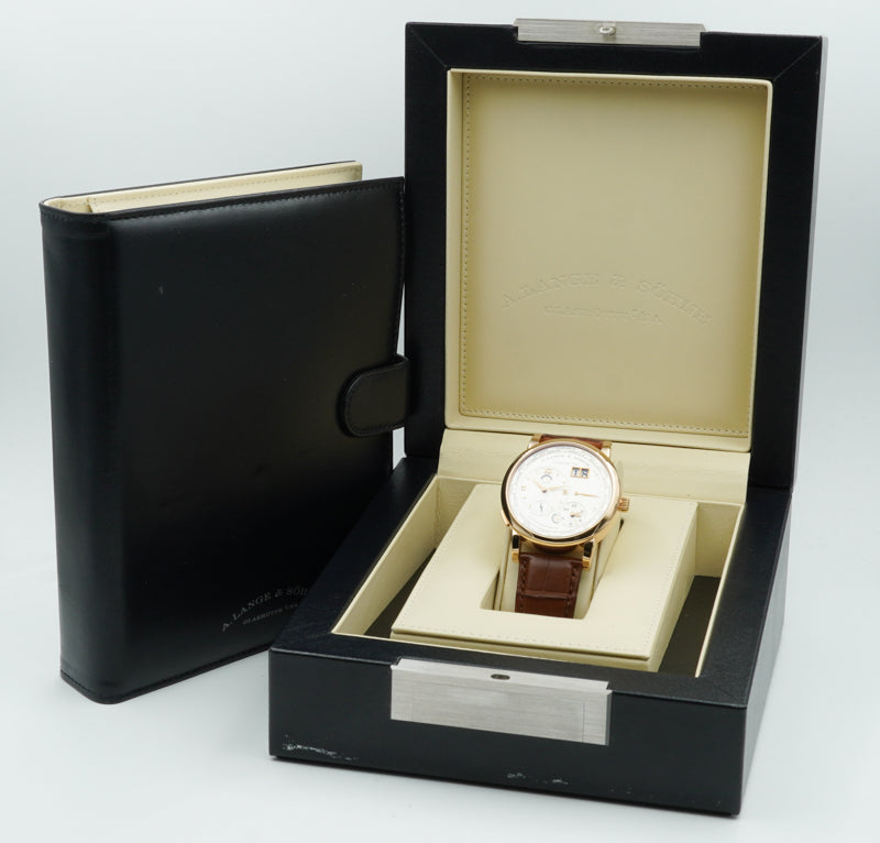 SOLD - A. Lange & Sohn Lange 1 Time Zone 116.032/LS1164D 18k Rose Gold 42mm