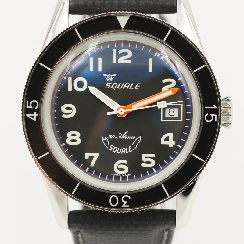 SOLD - Squale Sub-39 Black Arabic B&P 40mm '22 SUB-39MON.TE