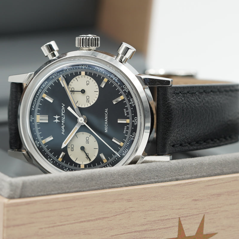 SOLD - Hamilton Intra-matic Chronograph American Classic B&P '22 H38429730 Manual Wind