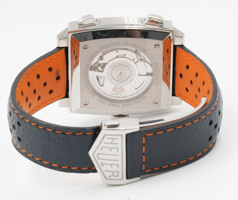 SOLD - TAG Heuer Monaco CAW211R.FC6401 Gulf Edition on Leather Strap 39mm