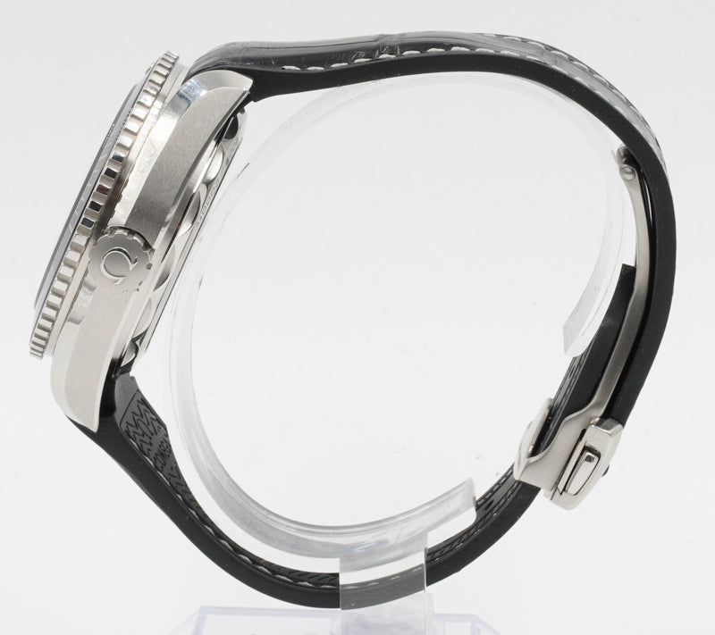SOLD - 8/27/22 - Omega Seamaster Planet Ocean 215.33.44.21.01.001 Black Dial on Strap 44mm