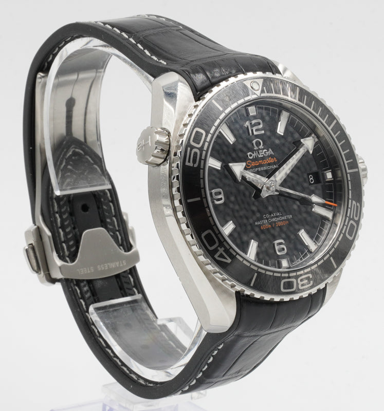 SOLD - 8/27/22 - Omega Seamaster Planet Ocean 215.33.44.21.01.001 Black Dial on Strap 44mm