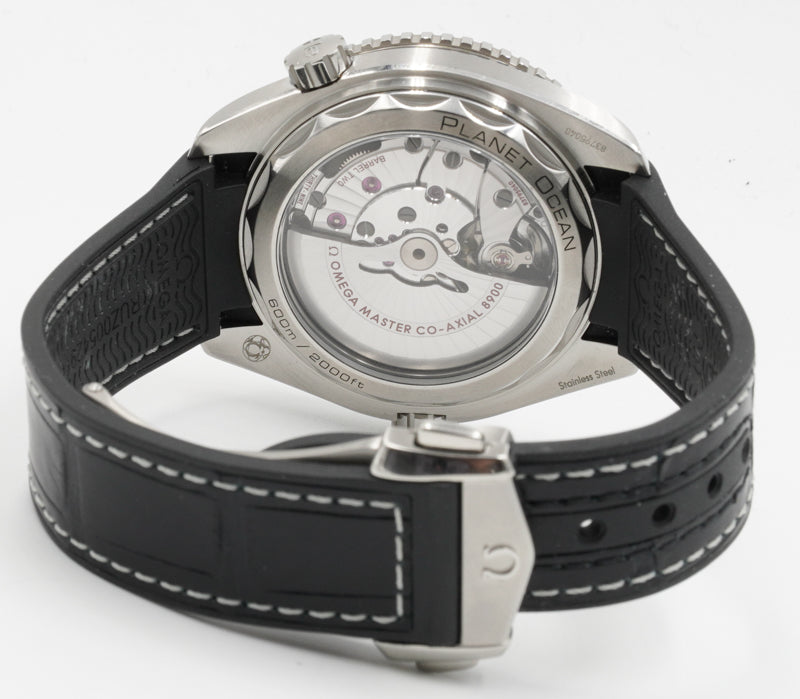 SOLD - 8/27/22 - Omega Seamaster Planet Ocean 215.33.44.21.01.001 Black Dial on Strap 44mm