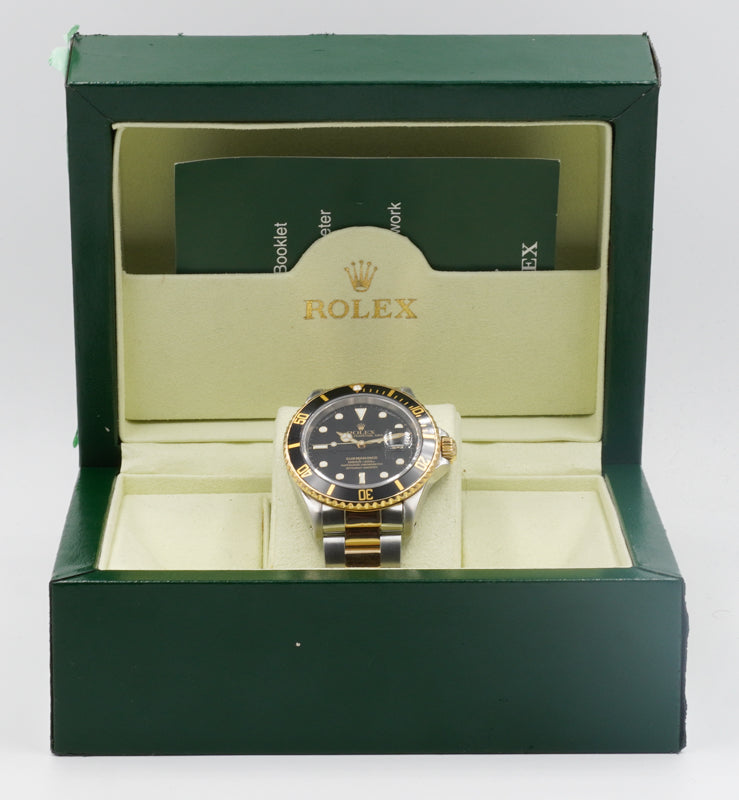 SOLD - 8/26/22 - Rolex Submariner 16613 Two-Tone Stainless Steel and 18k Yellow Gold 40mm