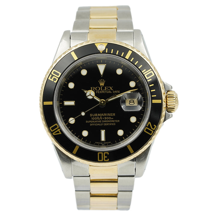 Rolex Submariner 16613 Yellow Gold Stainless Steel Circa 1992 – Moyer Fine Jewelers