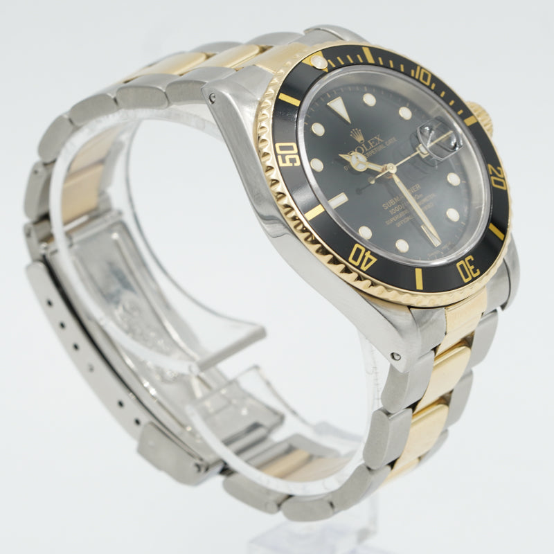 Rolex Submariner 16613 18K Yellow Gold Stainless Steel Circa 1992