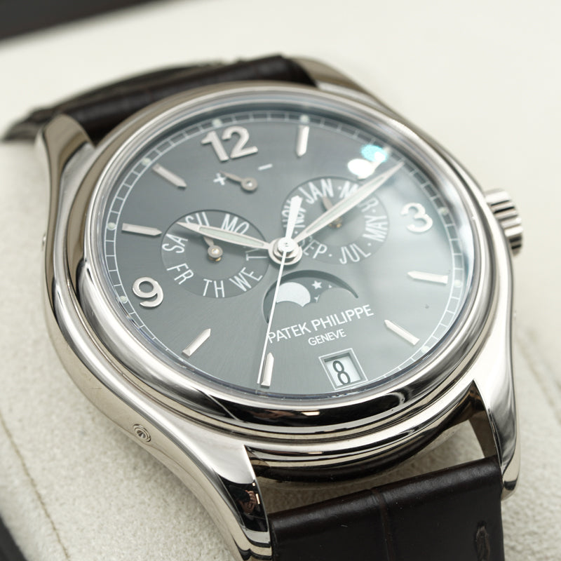 SOLD - Patek Philippe Annual Calendar 5146G-010 39mm 18K White Gold Box and Book