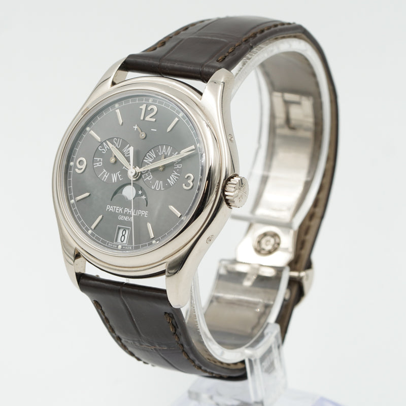SOLD - Patek Philippe Annual Calendar 5146G-010 39mm 18K White Gold Box and Book