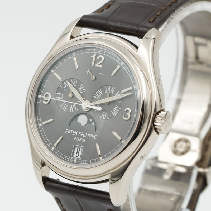 SOLD - Patek Philippe Annual Calendar 5146G-010 39mm 18K White Gold Box and Book