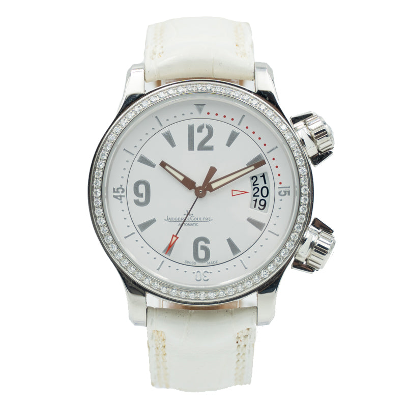 SOLD - Jaeger LeCoultre Master Compressor 148.8.60 Stainless Steel White Dial 37mm