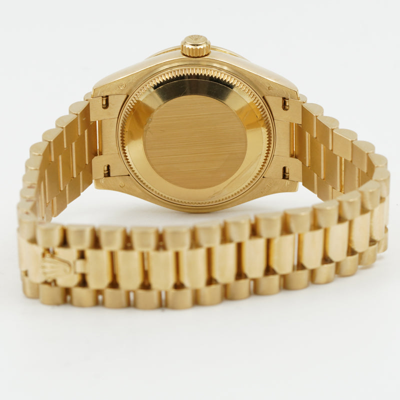 SOLD - 10/6/23 - Rolex Datejust 278288RBR Yellow Gold and Diamonds Green Dial '22 B&P