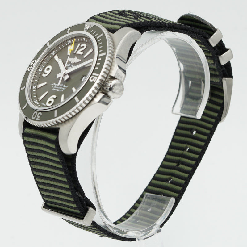 SOLD - Breitling Superocean 44mm Outerknown Green Dial A17367A11L1W1 B&P