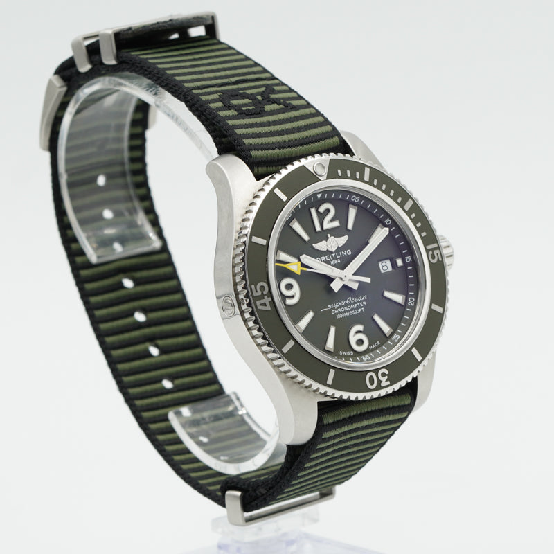 SOLD - Breitling Superocean 44mm Outerknown Green Dial A17367A11L1W1 B&P