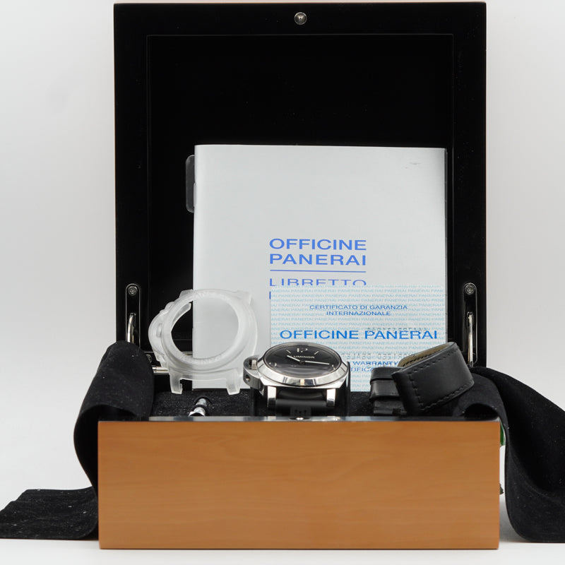 SOLD - Panerai Luminor Base Pam00219 B&P 2006 Left-Handed