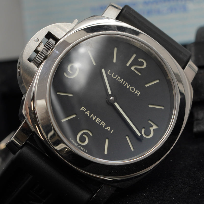 SOLD - Panerai Luminor Base Pam00219 B&P 2006 Left-Handed