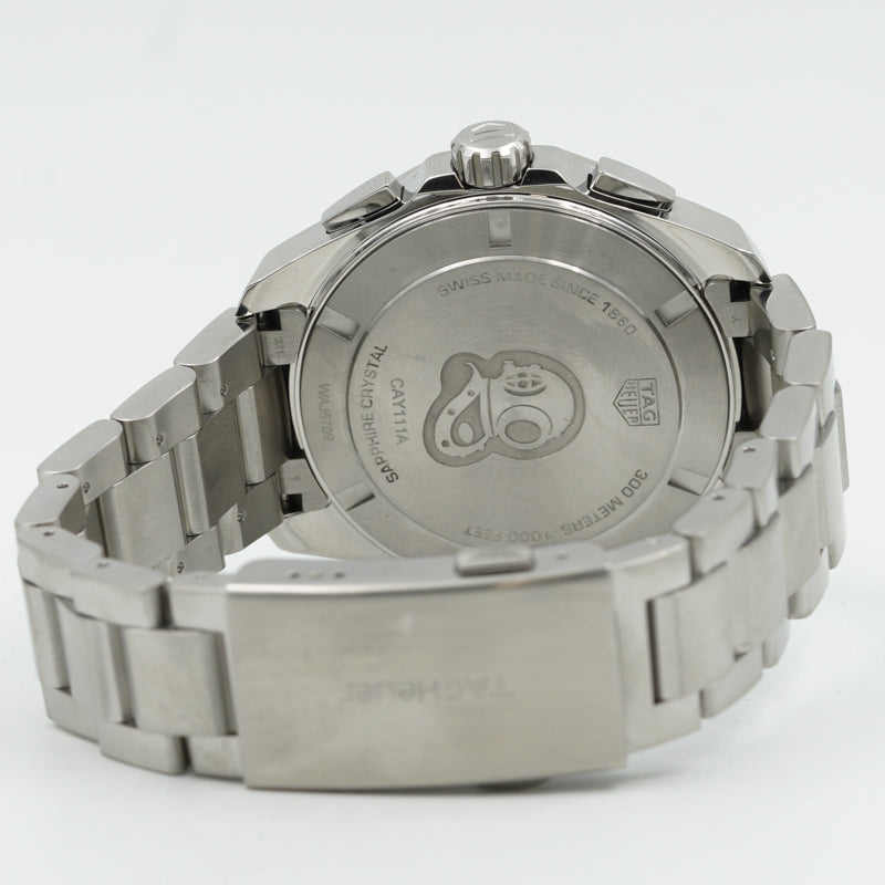 SOLD - Tag Heuer Aquaracer Chronograph Black Dial and Bezel 43mm CAY111A.BA0927