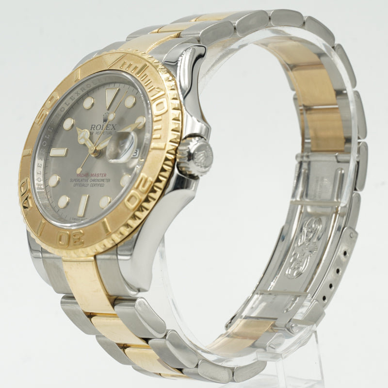 SOLD - Rolex Yacht-Master 16623 Grey Dial B&P 40mm Two-Tone 18K Gold