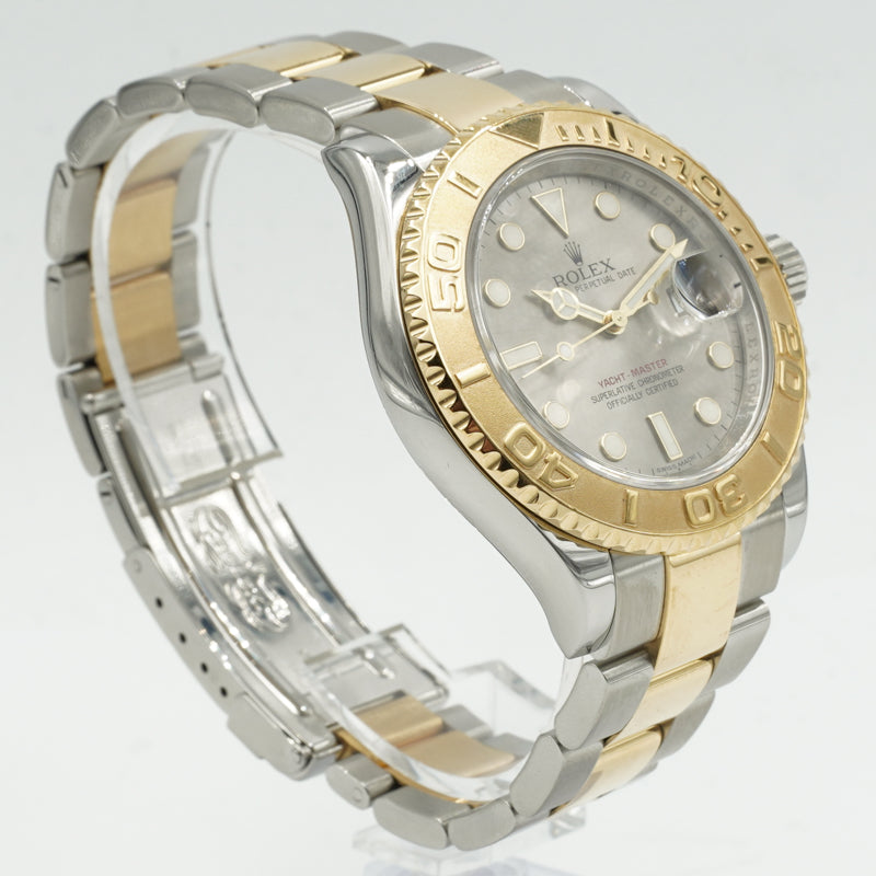 SOLD - Rolex Yacht-Master 16623 Grey Dial B&P 40mm Two-Tone 18K Gold