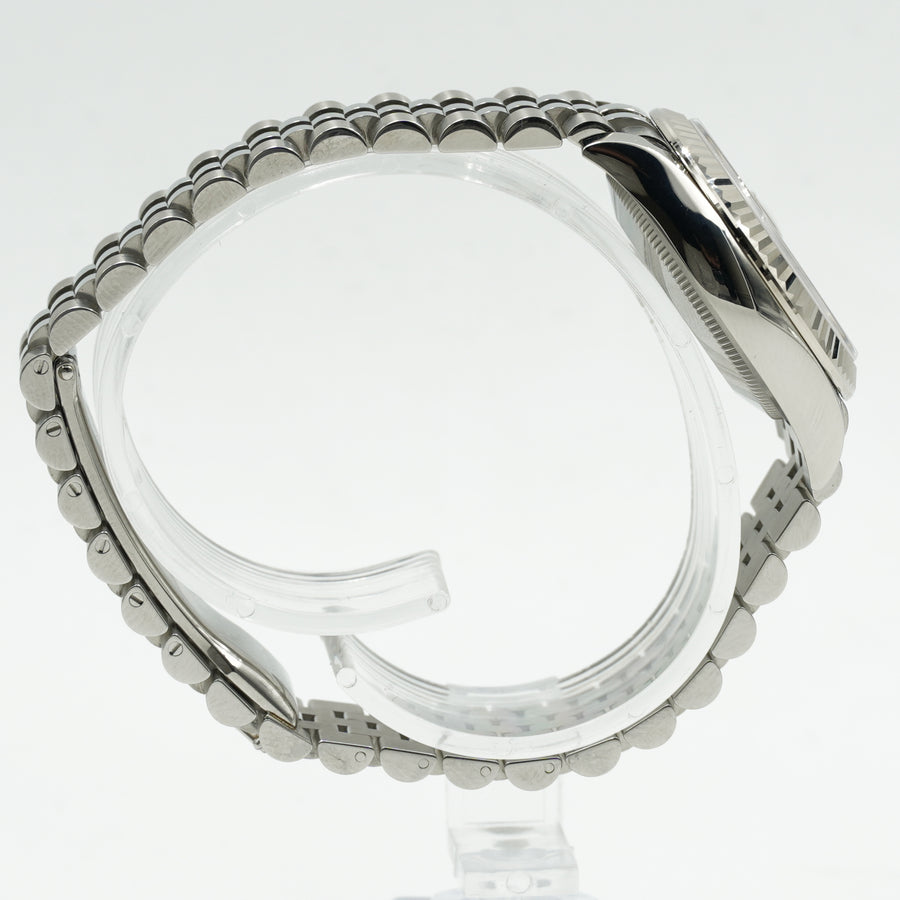 SOLD - Rolex Datejust 31mm Steel '22 B&P Fluted 18K White Gold Jubilee