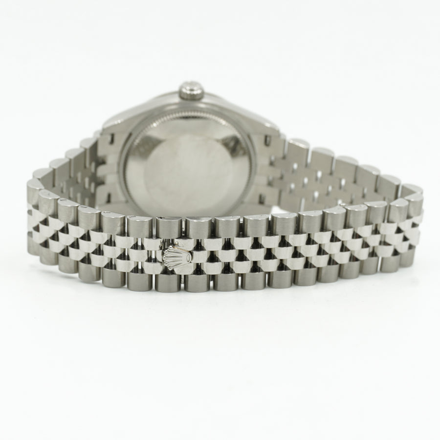 SOLD - Rolex Datejust 31mm Steel '22 B&P Fluted 18K White Gold Jubilee