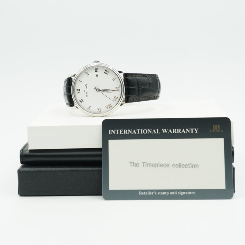 SOLD - 8/28/23 - Blancpain Villeret Ultraplate 6651 1127 55B White Dial 40mm