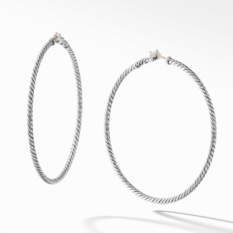 David Yurman Cable Classics Hoop Earrings- E12120 SS