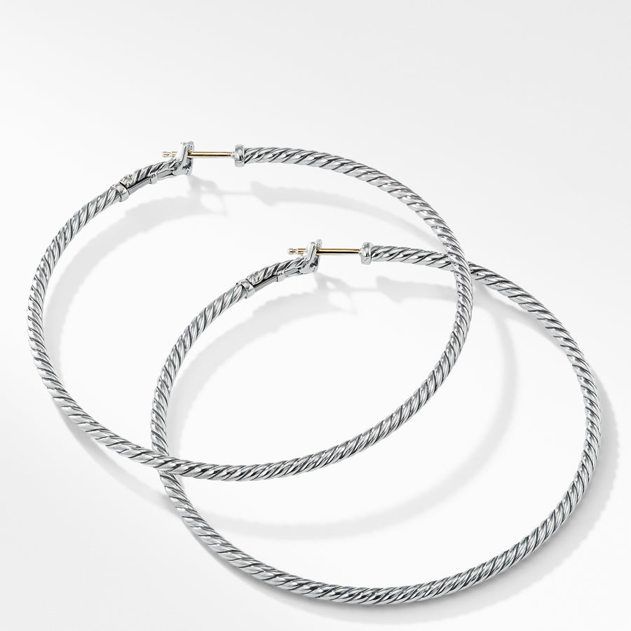David Yurman Cable Classics Hoop Earrings- E12120 SS