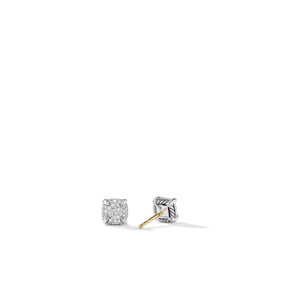 David Yurman Petite Chatelaine Stud Earrings with Full Pave Diamonds- E14291DSSADI
