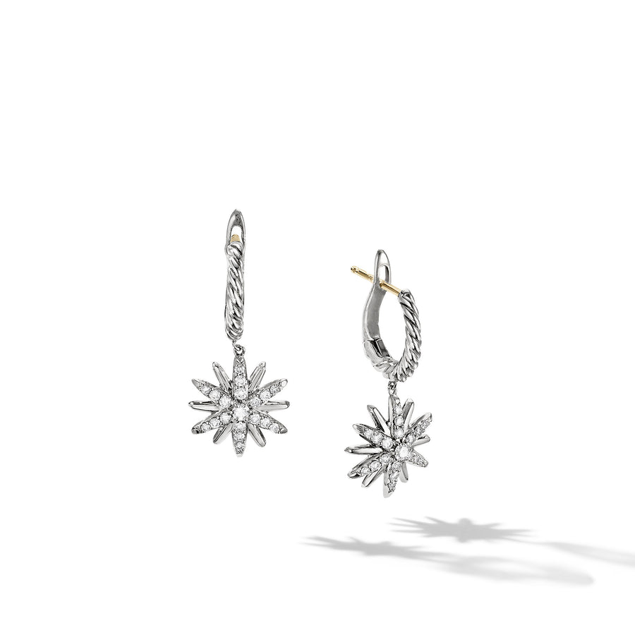 David Yurman Starburst Drop Earrings with Pavé Diamonds