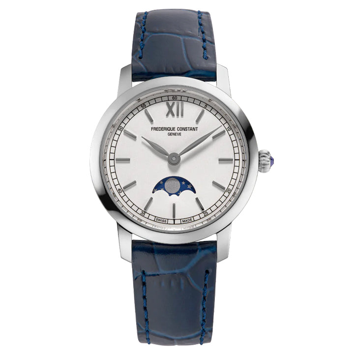 Frederique Constant Stainless Steel Slimline Ladies Moonphase Watch - FC-206SW1S6