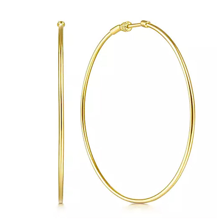 Gabriel & Co. 14K Yellow Gold 60mm Round Classic Hoop Earrings- EG13605Y4JJJ