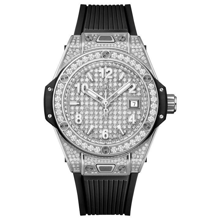 Hublot Big Bang One Click Steel Full Diamond Pave 33mm - 485.SX.9000.RX.1604