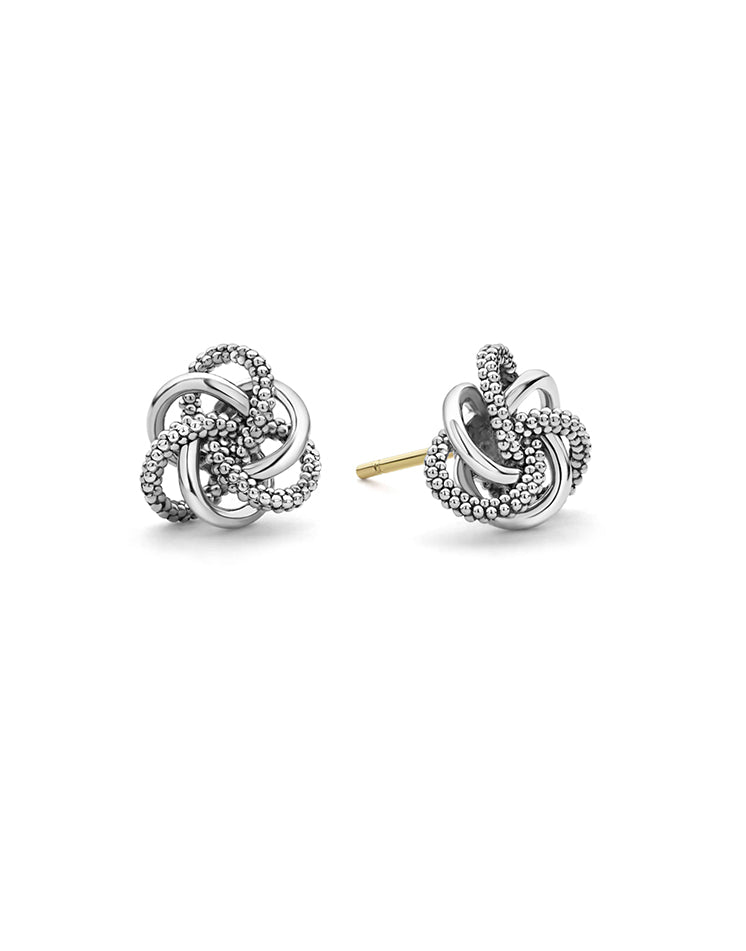 Lagos Small Silver Love Knot Earrings- 01-81461-10