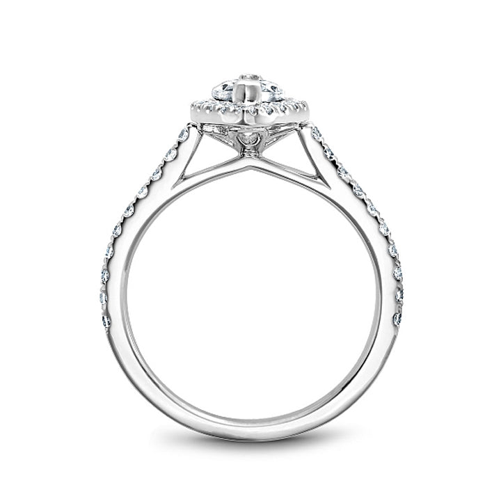 Noam Carver 14K White Gold Marquise Halo Diamond Engagement Ring- R050-07A