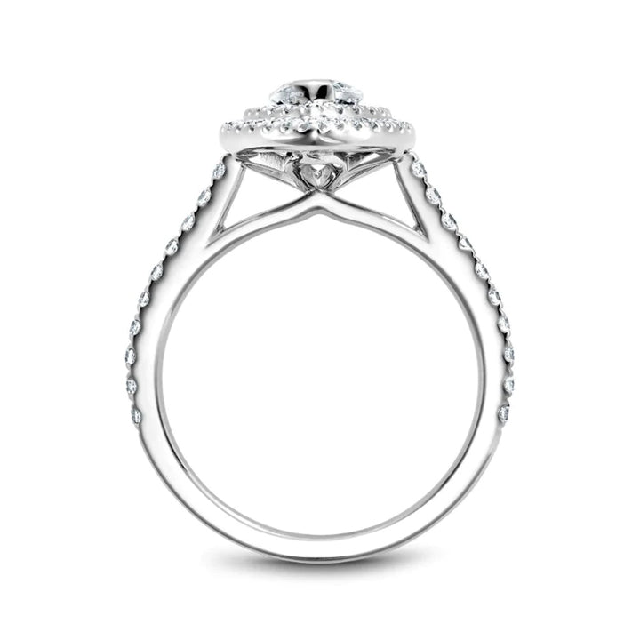 Noam Carver 18K White Gold Double Halo Marquise Diamond Engagement Ring -  R051-07WA
