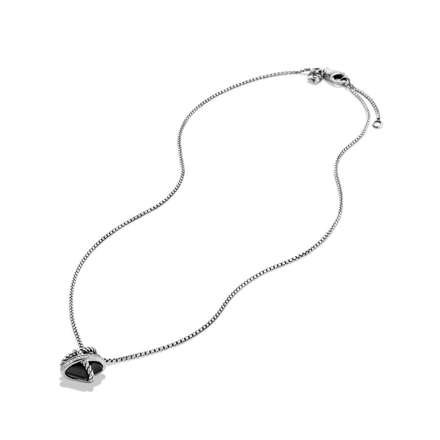 David Yurman Cable Wrap Necklace with Black Onyx and Diamonds- N11345DSSABODI17
