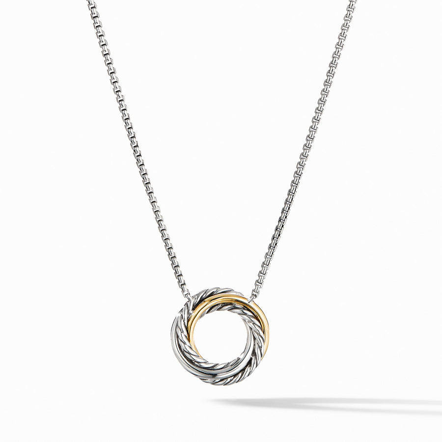David Yurman Crossover Mini Pendant Necklace with 18k Gold- N16090 S817
